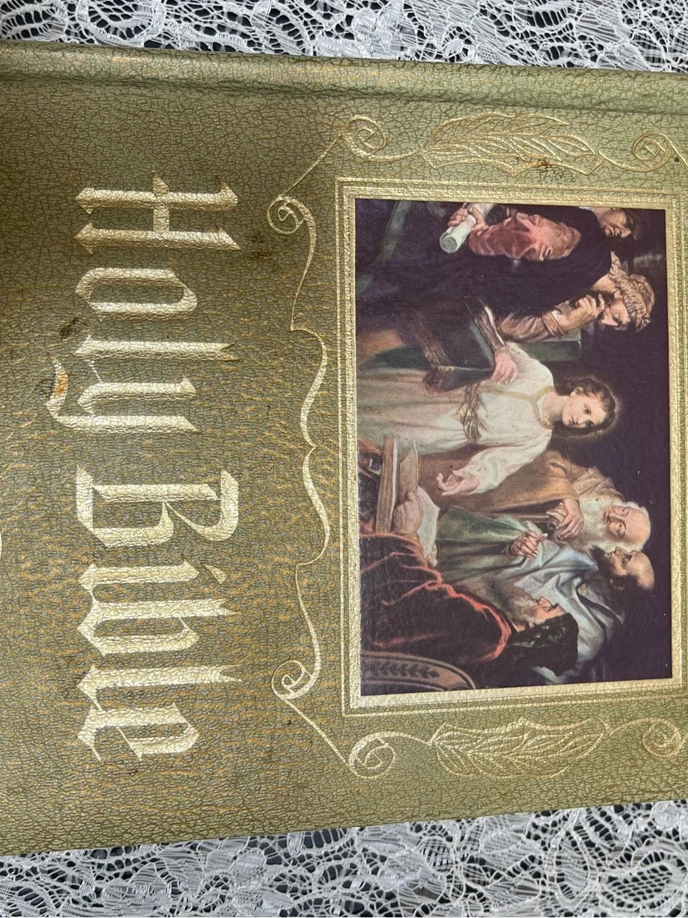 Vintage 1980s Holy Bible NAB Catholic Heirloom Family Edition Labor Booklet